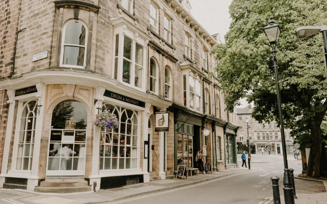 Beautiful streets and independent shops in Harrogate, North Yorkshire
