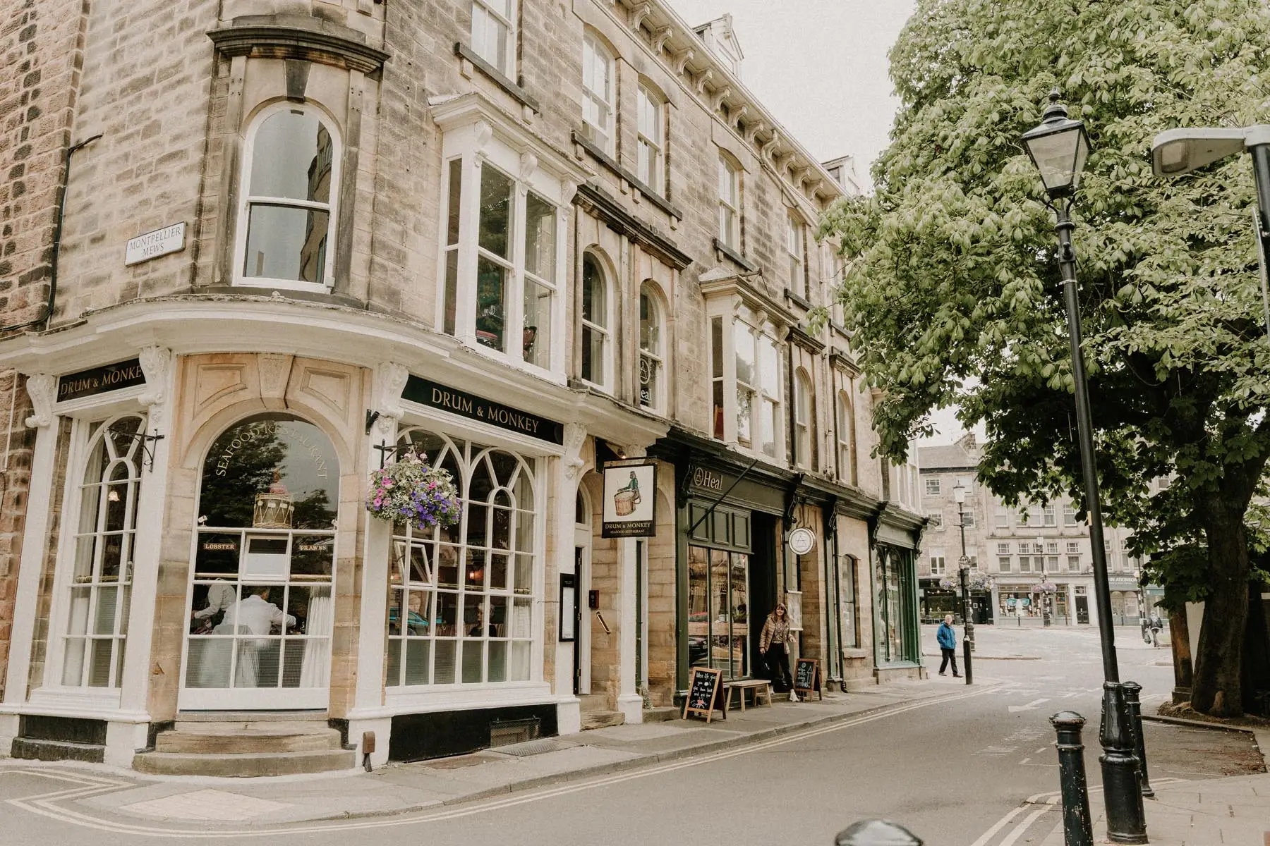 Beautiful streets and independent shops in Harrogate, North Yorkshire