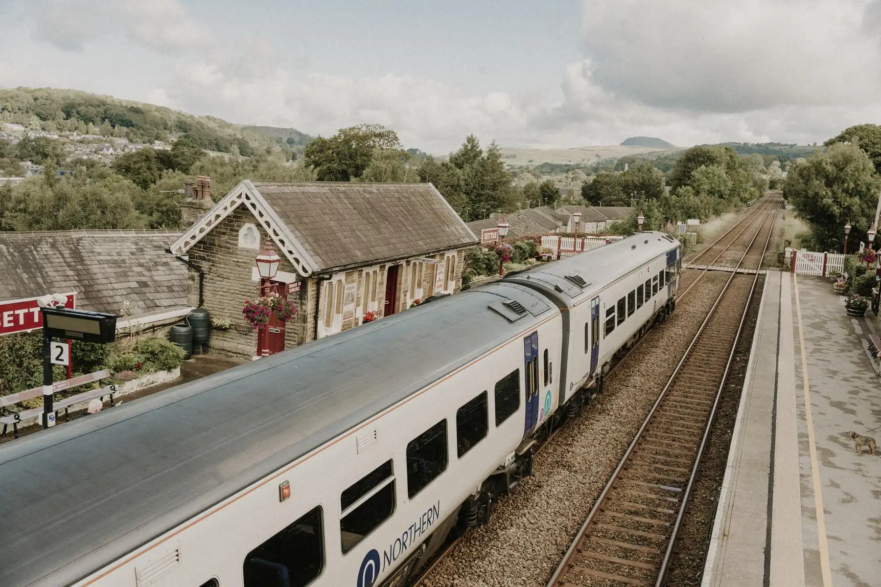 Trains on the Settle Carlisle railway, North Yorkshire