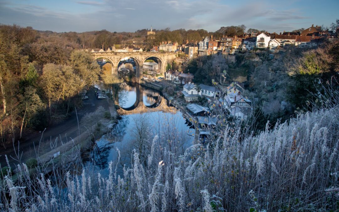 Knaresborough viaduct in winter