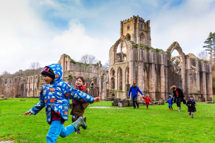 Children running free, in North Yorkshire